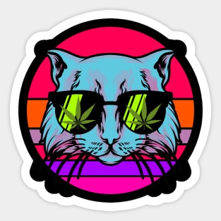 Cat cannabis Sticker